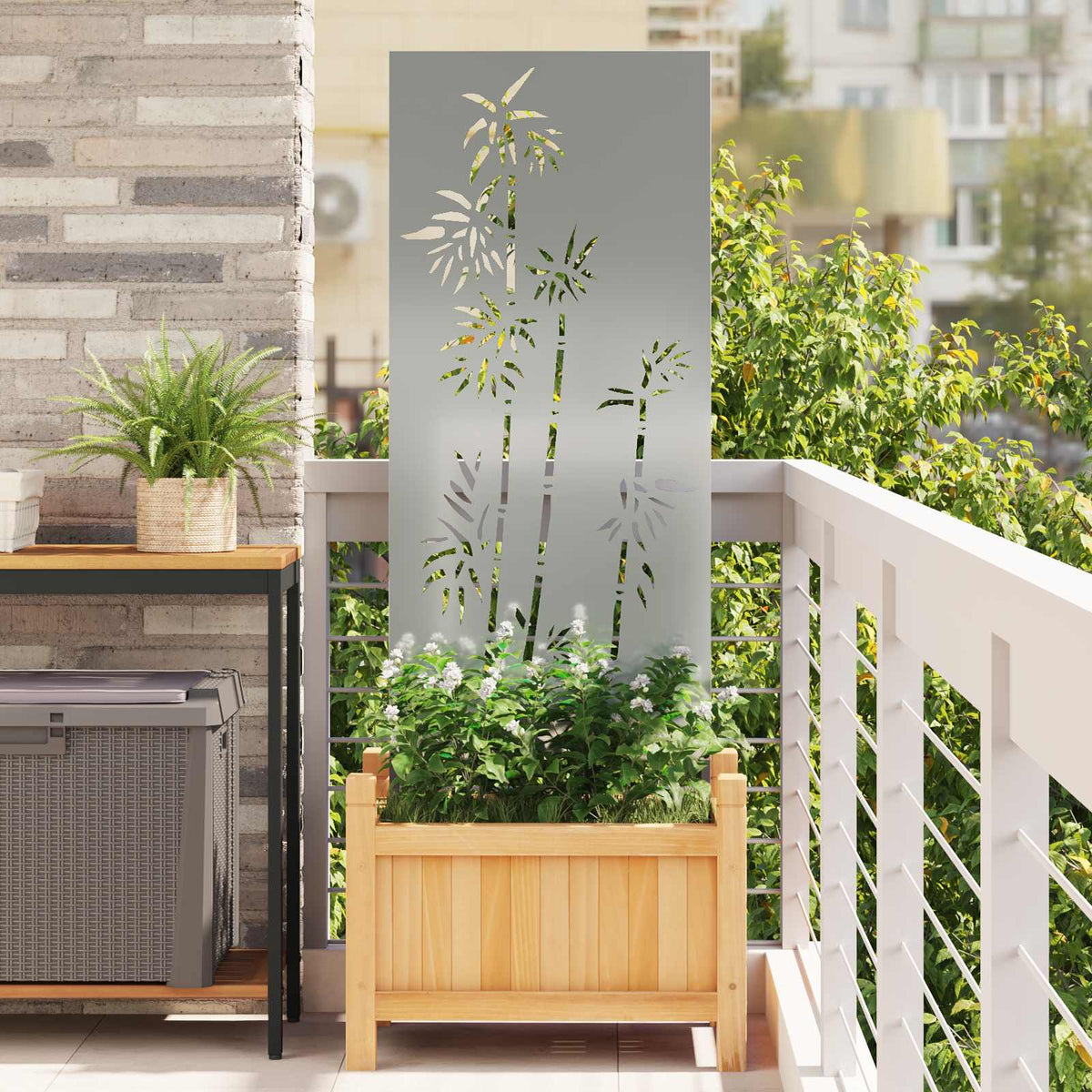 Tuin Privacy Screen Zilver 50 x 140 cm Gegalvaniseerd staal is nu te koop bij PeponiXL, paradijselijk wonen!