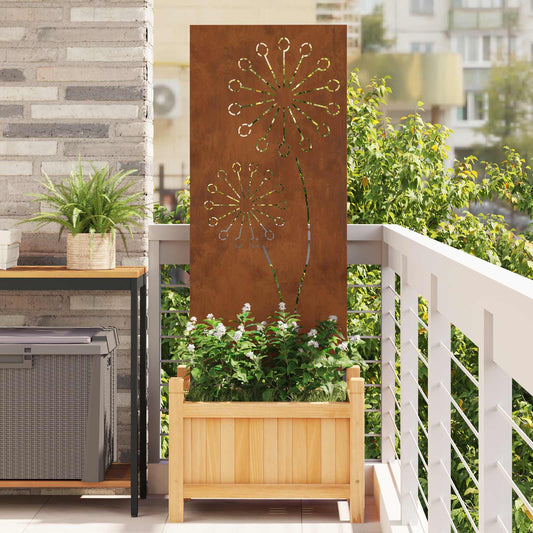 Tuin Privacy Screen Fretwerk Roestig 50 x 140 cm weervast staal is nu te koop bij PeponiXL, paradijselijk wonen!