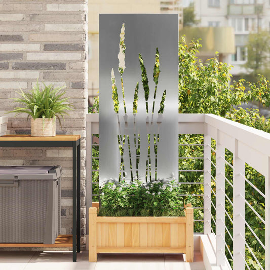 Tuin Privacy Screen Zilver 50 x 140 cm Gegalvaniseerd staal is nu te koop bij PeponiXL, paradijselijk wonen!