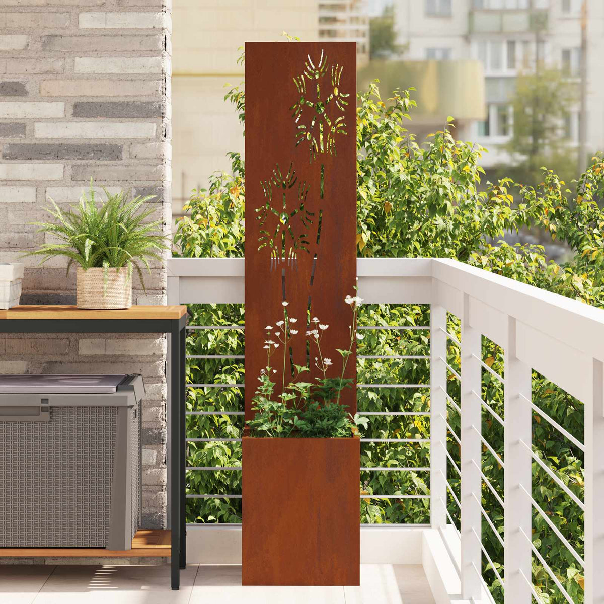 Tuin Privacy Screen Roestig 32 x 32 x 150 cm Cortenstaal is nu te koop bij PeponiXL, paradijselijk wonen!