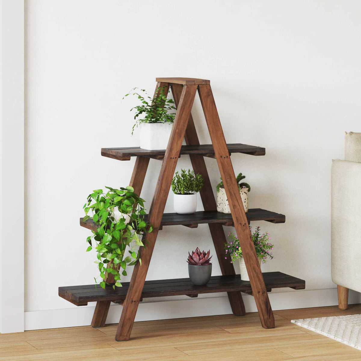 Opvouwrek Bruin 79.5 x 35 x 112 cm Massief Gerecycled Hout is nu te koop bij PeponiXL, paradijselijk wonen!