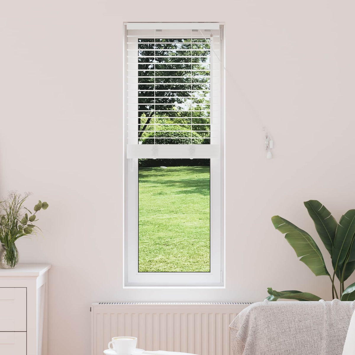 Jaloezie Wit 45 x 130 cm 35 mm Massief Paulowniahout is nu te koop bij PeponiXL, paradijselijk wonen!