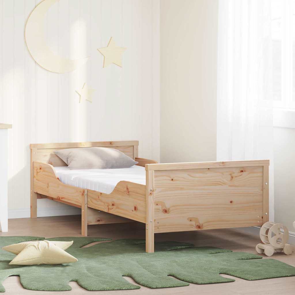 Bedframe met matras Bruin 80 x 200 cm Massief grenenhout is nu te koop bij PeponiXL, paradijselijk wonen!