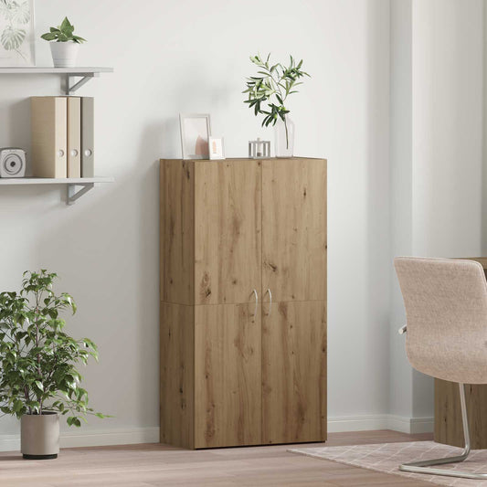 Kantoorkast Artisanaal eiken 60 x 32 x 115 cm Bewerkt hout is nu te koop bij PeponiXL, paradijselijk wonen!