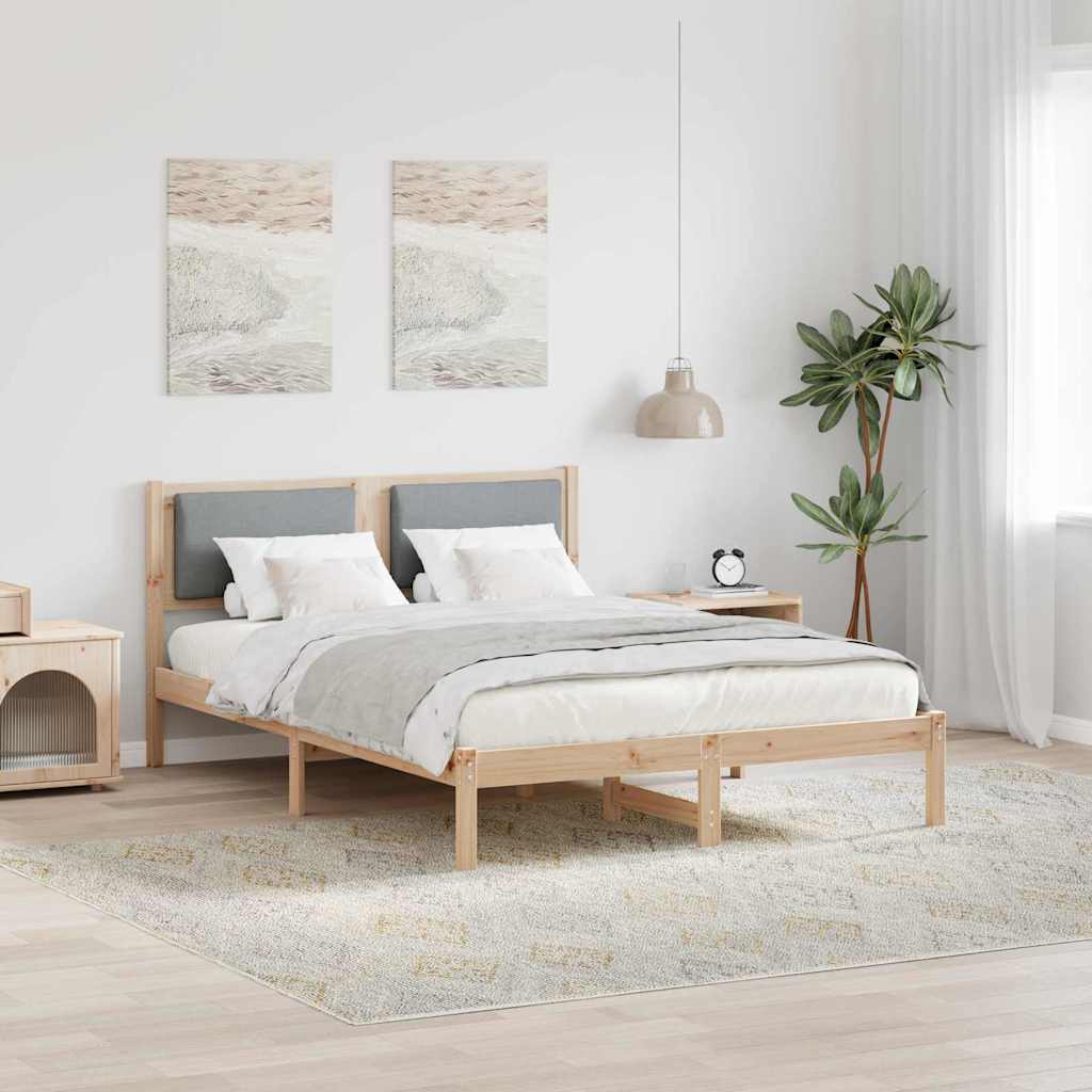 Bedframe Lichtgrijs 160 x 200 cm Massief grenenhout is nu te koop bij PeponiXL, paradijselijk wonen!