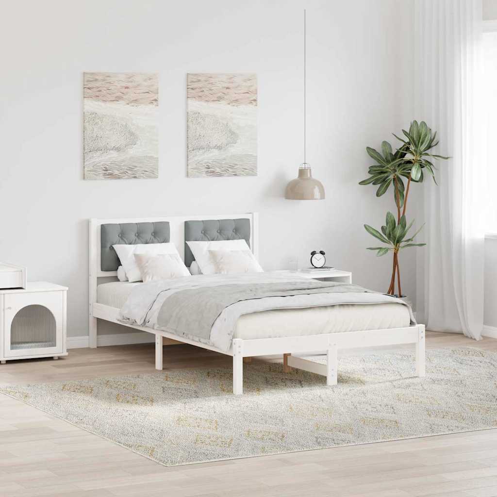 Bedframe Lichtgrijs 120 x 200 cm Massief grenenhout is nu te koop bij PeponiXL, paradijselijk wonen!