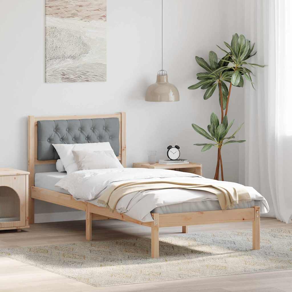 Bedframe Lichtgrijs 80 x 200 cm Massief grenenhout is nu te koop bij PeponiXL, paradijselijk wonen!