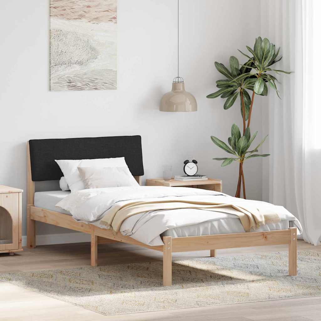 Bedframe Bruin en zwart 100 x 200 cm Massief grenenhout is nu te koop bij PeponiXL, paradijselijk wonen!