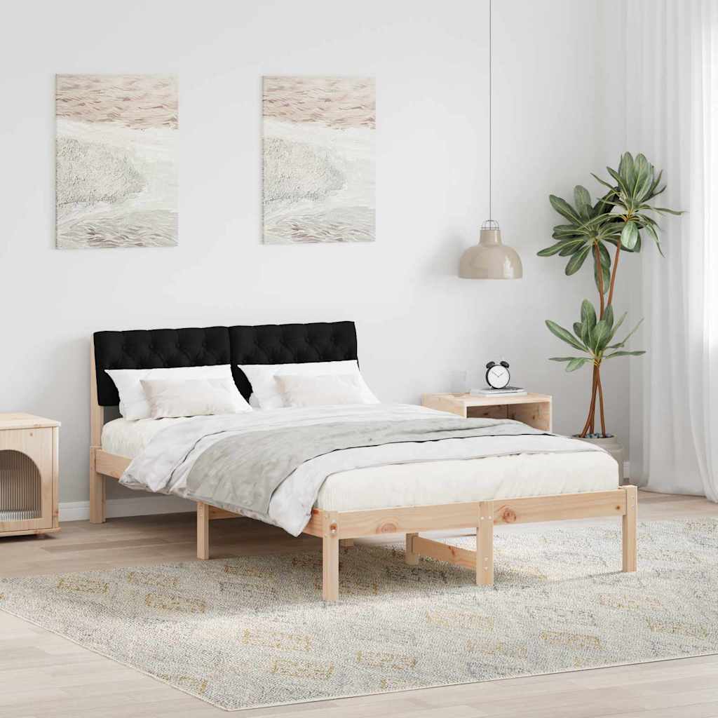 Bedframe Bruin en zwart 120 x 190 cm Massief grenenhout is nu te koop bij PeponiXL, paradijselijk wonen!