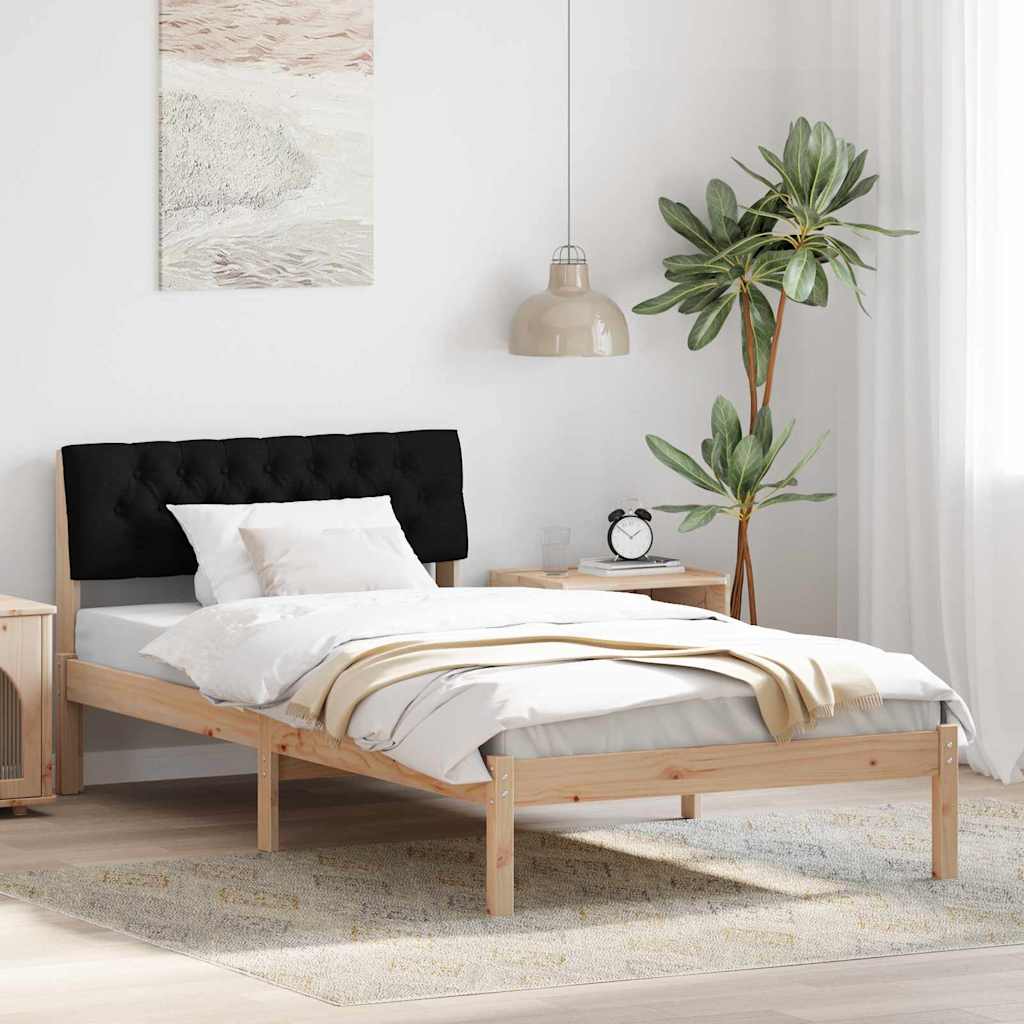 Bedframe Bruin en zwart 100 x 200 cm Massief grenenhout is nu te koop bij PeponiXL, paradijselijk wonen!