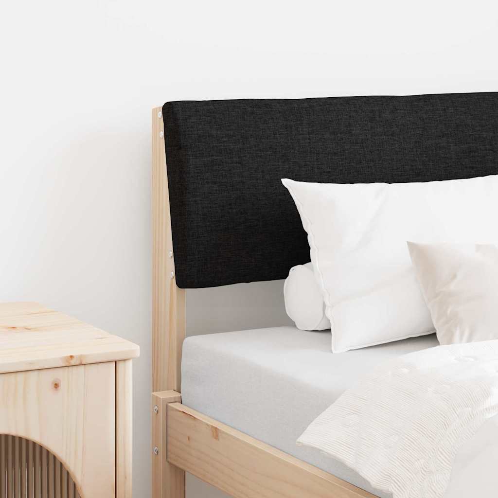 Gestoffeerd hoofdbord Zwart 75 cm Massief grenenhout is nu te koop bij PeponiXL, paradijselijk wonen!