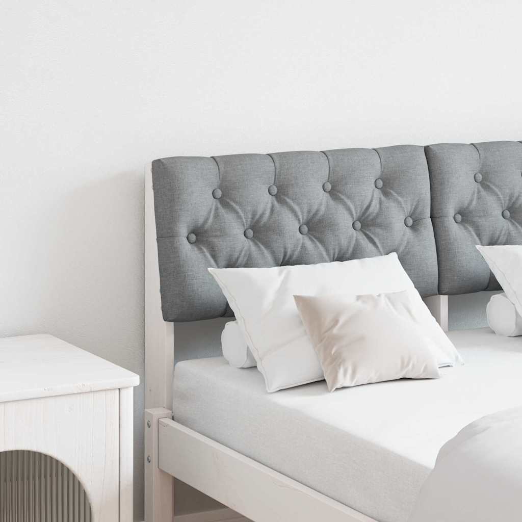 Gestoffeerd hoofdbord Lichtgrijs 120 cm Massief grenenhout is nu te koop bij PeponiXL, paradijselijk wonen!