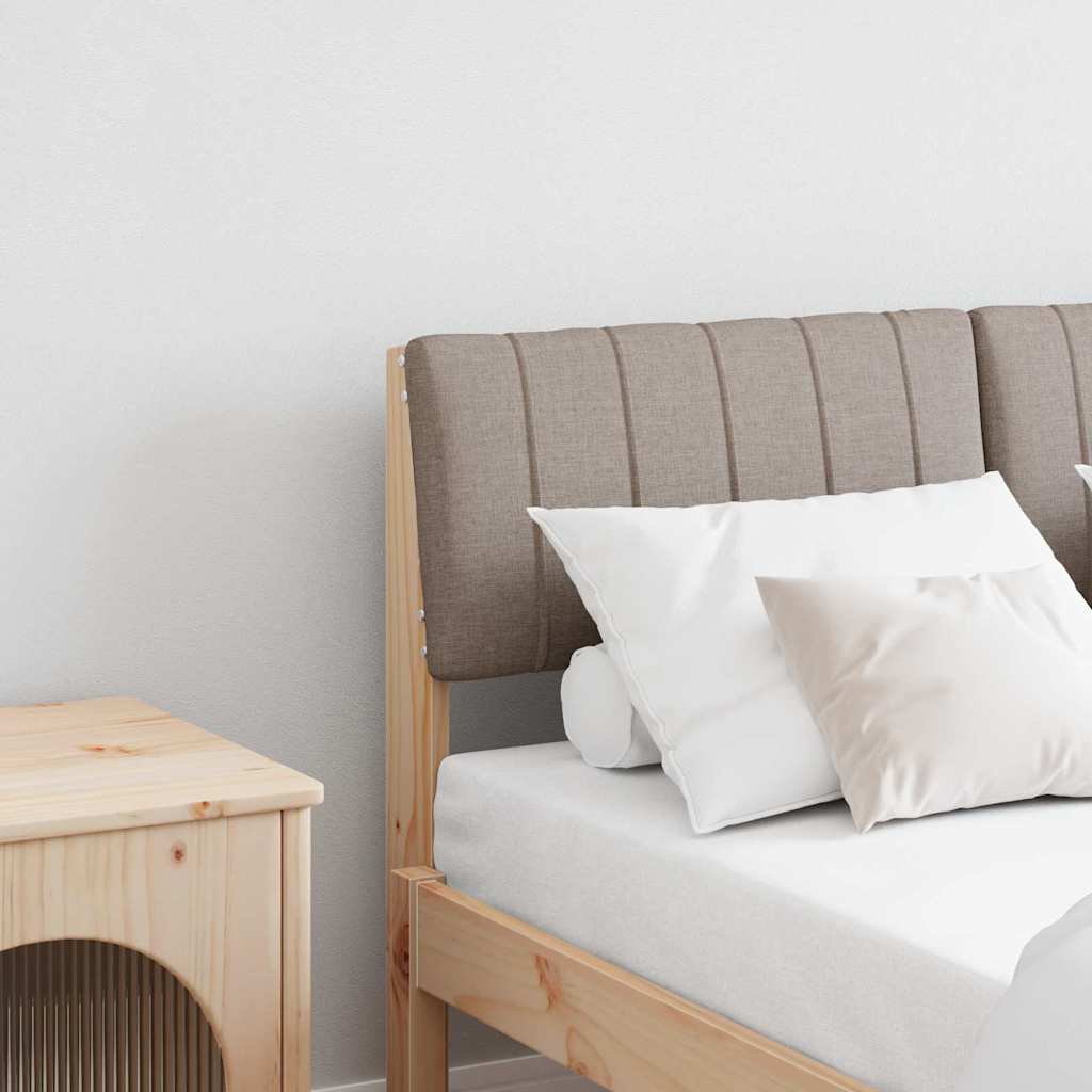 Gestoffeerd hoofdbord Taupe 120 cm Massief grenenhout is nu te koop bij PeponiXL, paradijselijk wonen!