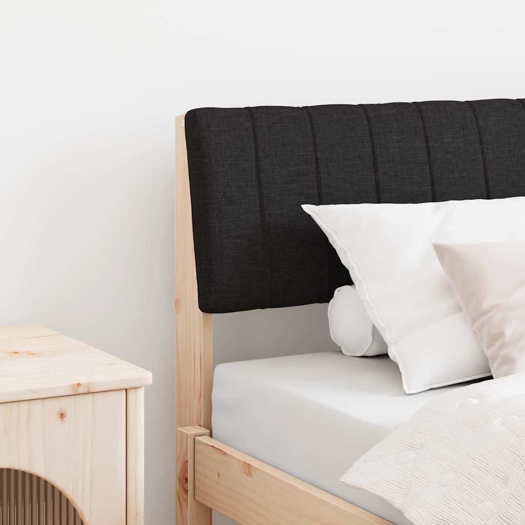 Gestoffeerd hoofdbord Zwart 90 cm Massief grenenhout is nu te koop bij PeponiXL, paradijselijk wonen!