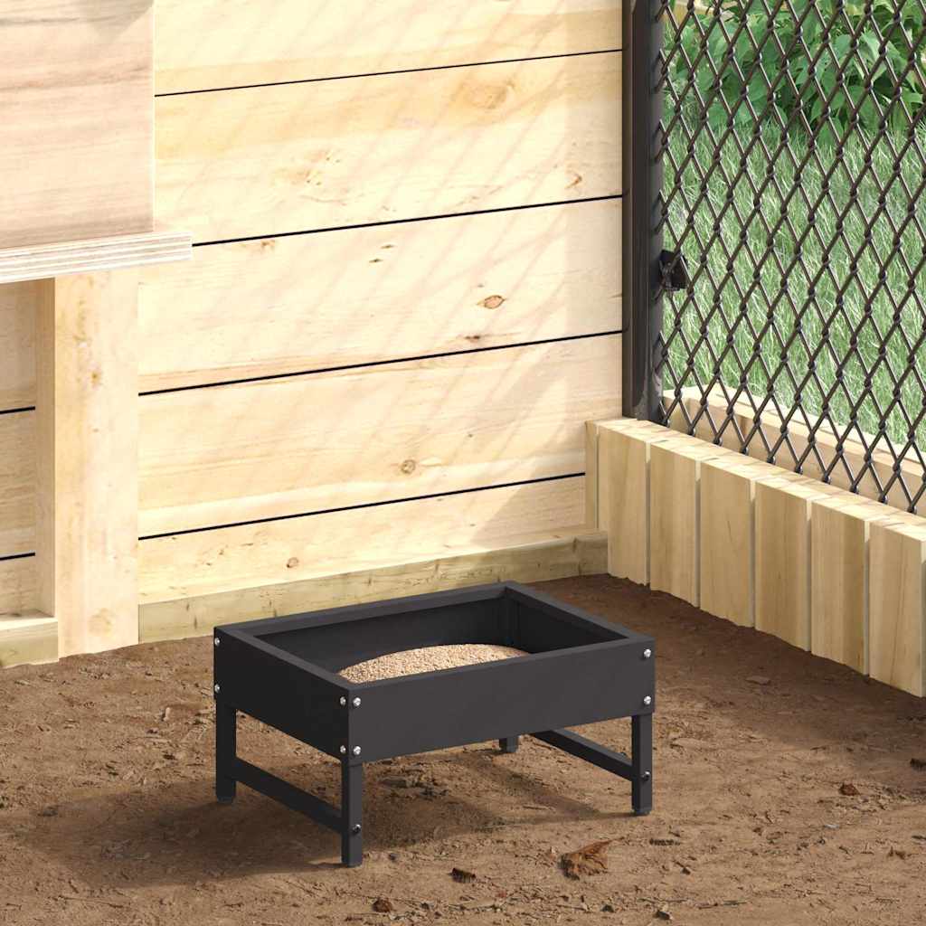 Vogeleter Zwart 80 x 28 x 13.5 cm Koudgewalst Staal is nu te koop bij PeponiXL, paradijselijk wonen!