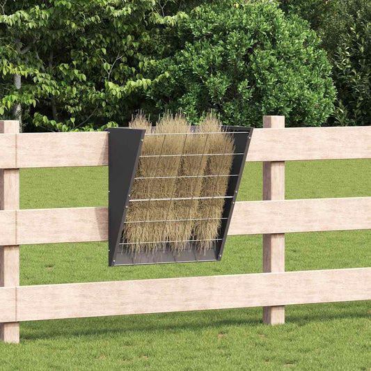 Hangend Hooi Feeder Zwart 61 x 33 x 66 cm Koudgewalst Staal is nu te koop bij PeponiXL, paradijselijk wonen!