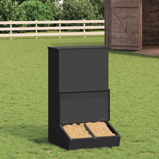 Varkensvoeder Zwart 55 x 51 x 91,5 cm Koudgewalst Staal is nu te koop bij PeponiXL, paradijselijk wonen!
