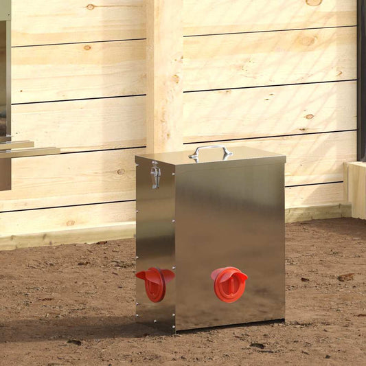 Kip voerbak 2 pcs Zilver 32,5 x 20,5 x 43 cm is nu te koop bij PeponiXL, paradijselijk wonen!