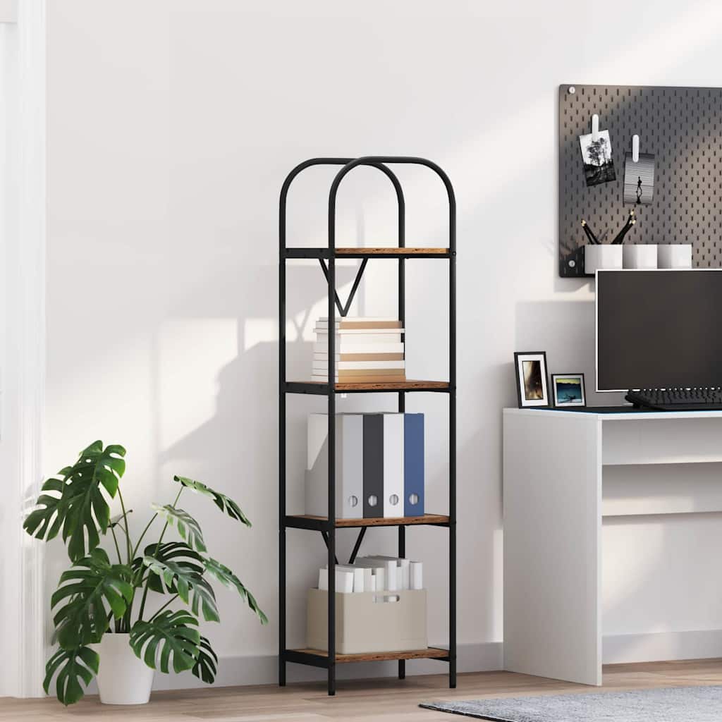 Boekenkast Oudhout 40 x 30 x 146 cm Bewerkt hout is nu te koop bij PeponiXL, paradijselijk wonen!
