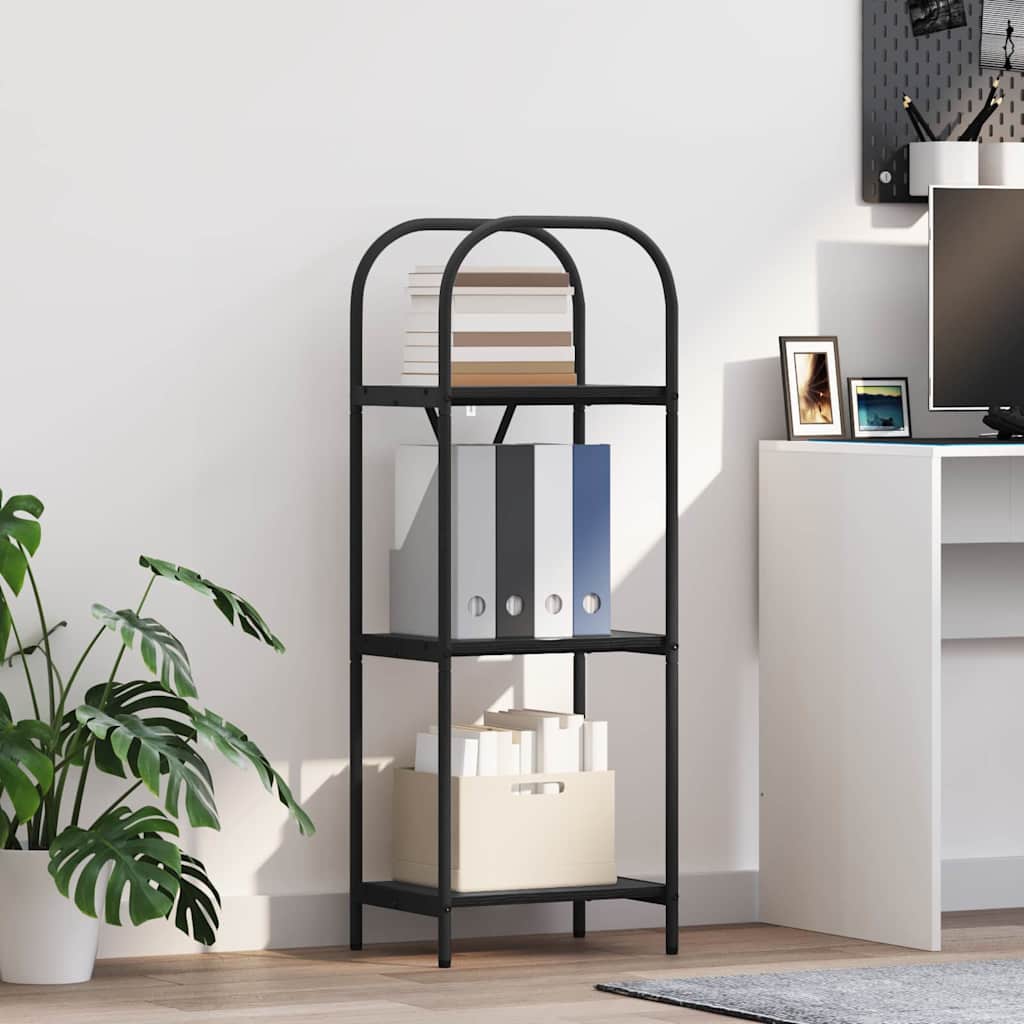Boekenkast Zwart Eiken 40 x 30 x 109 cm Bewerkt hout is nu te koop bij PeponiXL, paradijselijk wonen!