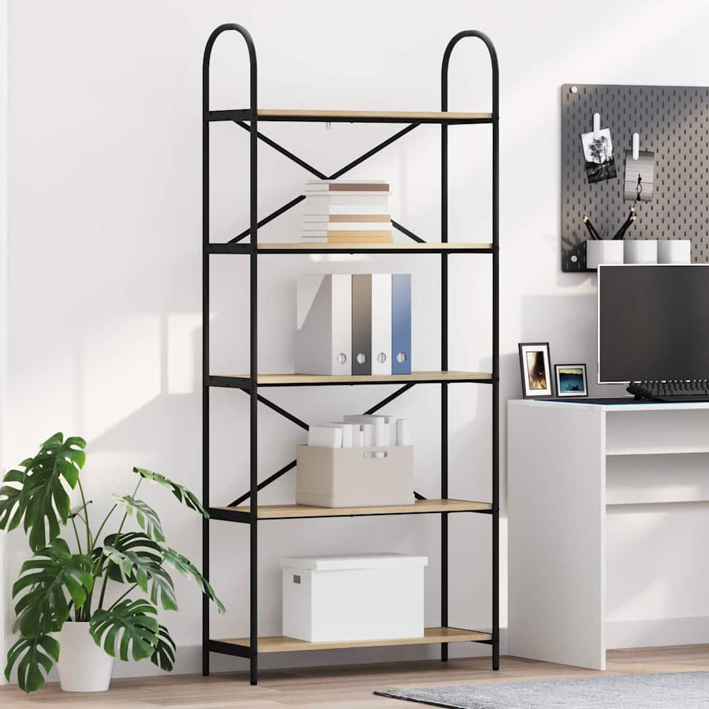 Boekenkast Sonoma Eiken 80 x 30 x 183 cm Bewerkt hout is nu te koop bij PeponiXL, paradijselijk wonen!