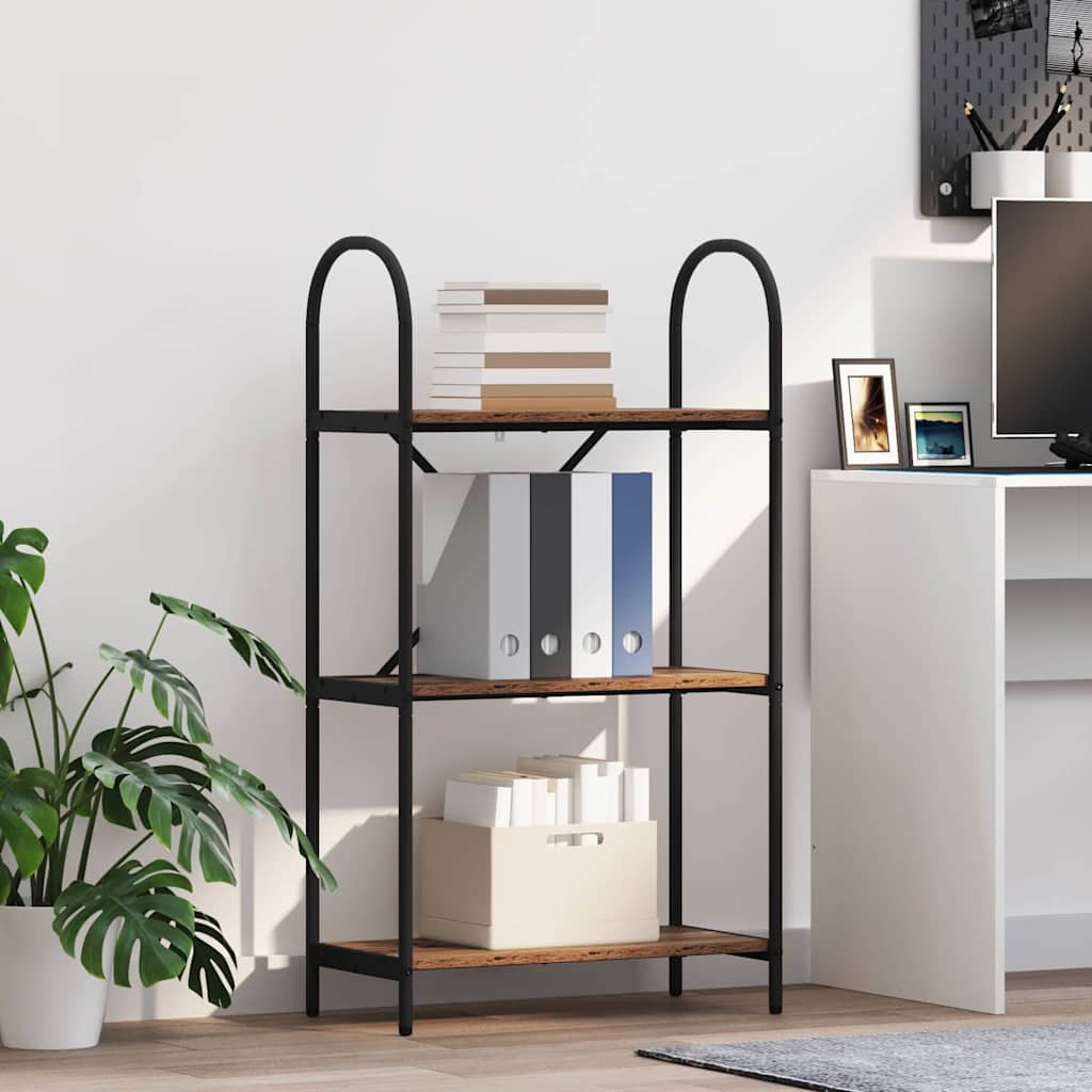 Boekenkast Oudhout 60 x 30 x 109 cm Bewerkt hout is nu te koop bij PeponiXL, paradijselijk wonen!