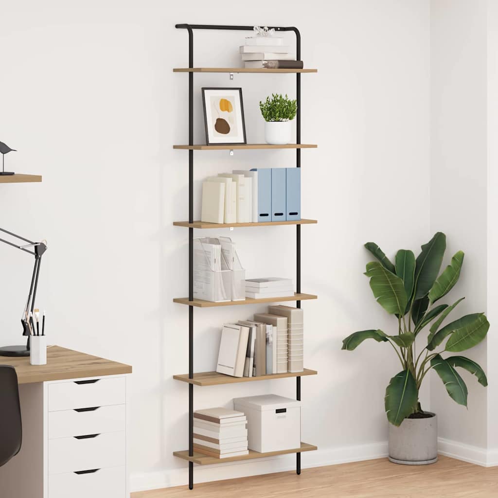 Boekenkast Artisan Eiken 60 x 24 x 203 cm Bewerkt hout is nu te koop bij PeponiXL, paradijselijk wonen!