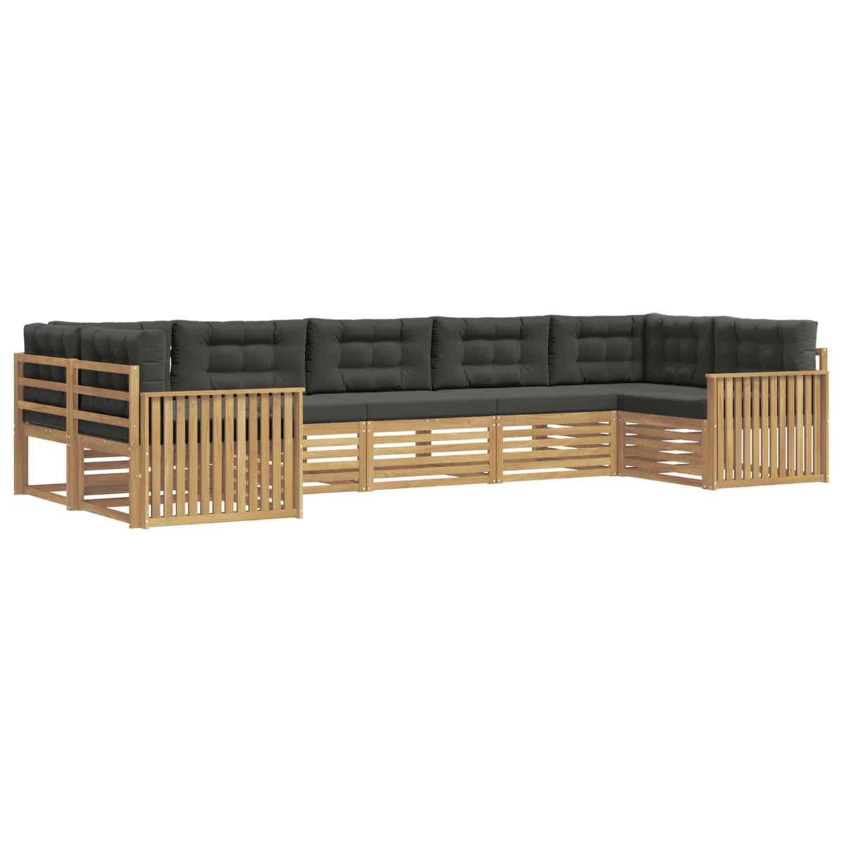 Buiten bankenset 7 pcs Wit en antracietkleurig is nu te koop bij PeponiXL, paradijselijk wonen!