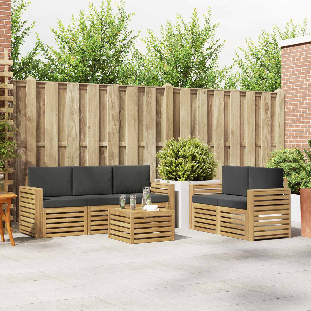Sofa-Sets Massief Acaciahout is nu te koop bij PeponiXL, paradijselijk wonen!