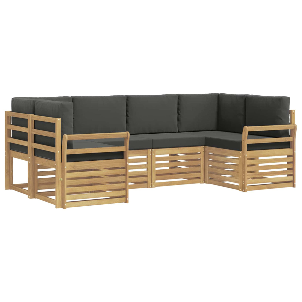 Buiten bankenset 6 pcs Wit en antracietkleurig is nu te koop bij PeponiXL, paradijselijk wonen!
