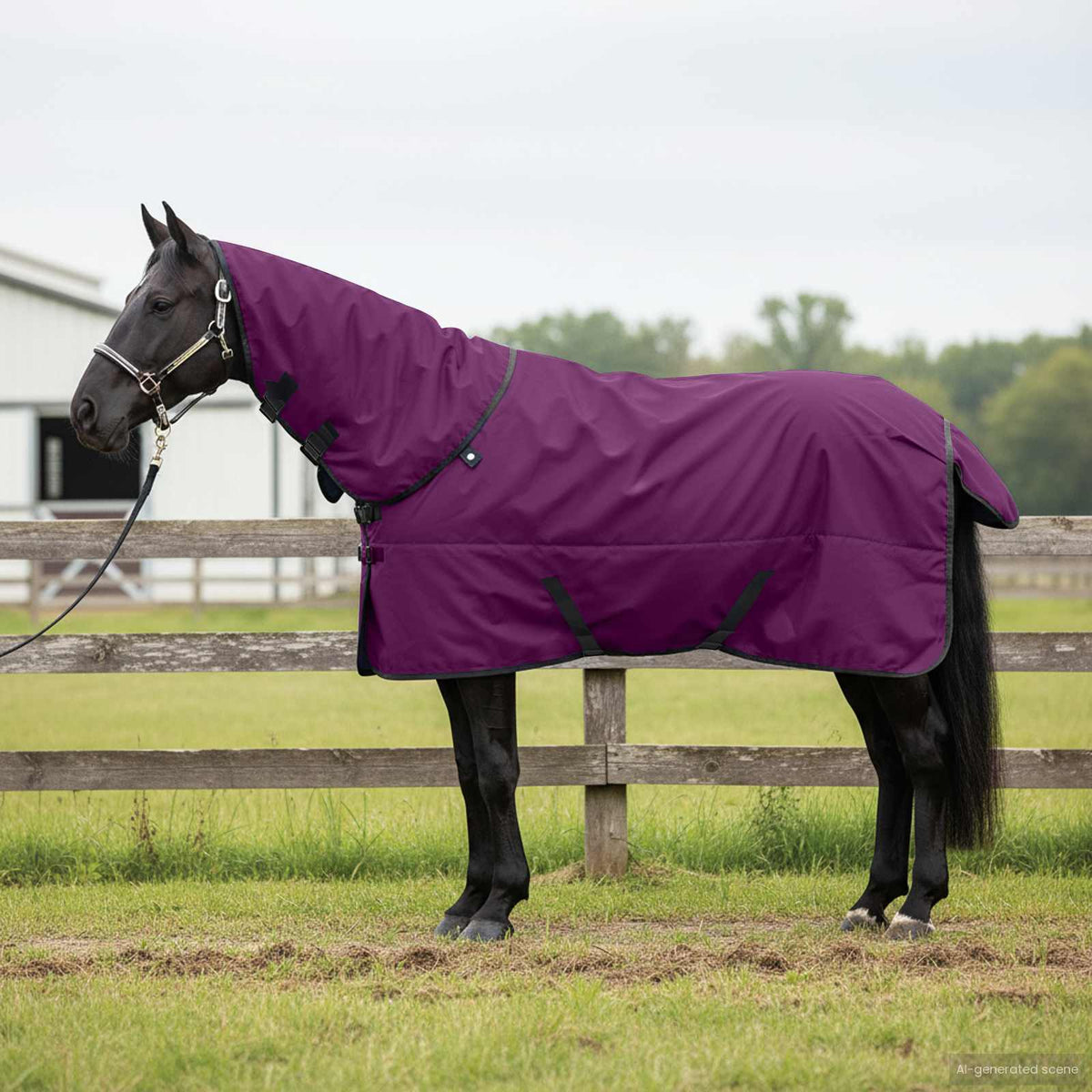 Paardendeken Donkergroen en Zwart 105 cm Polyester is nu te koop bij PeponiXL, paradijselijk wonen!