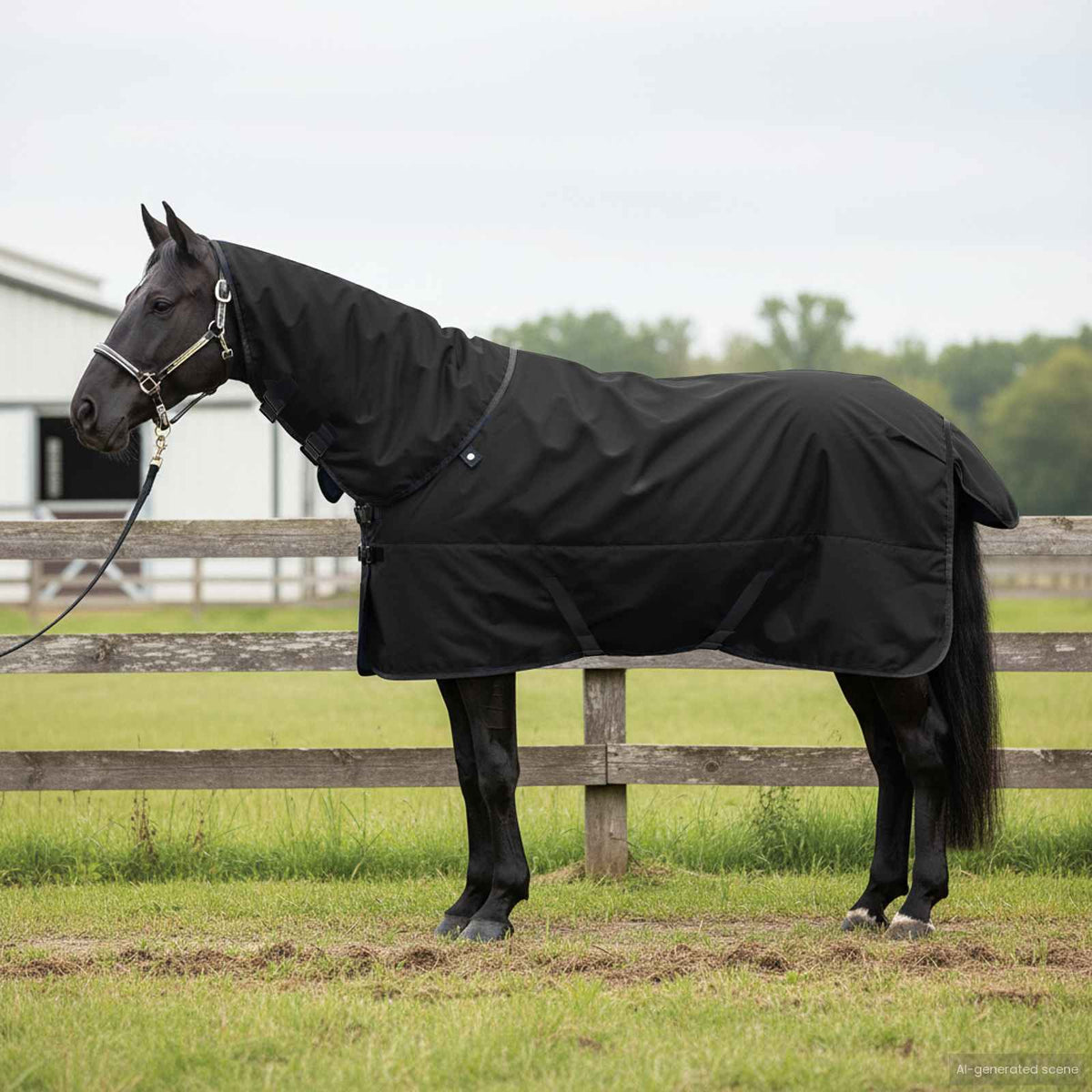 Paardendeken Donkergroen en Zwart 95 cm Polyester is nu te koop bij PeponiXL, paradijselijk wonen!