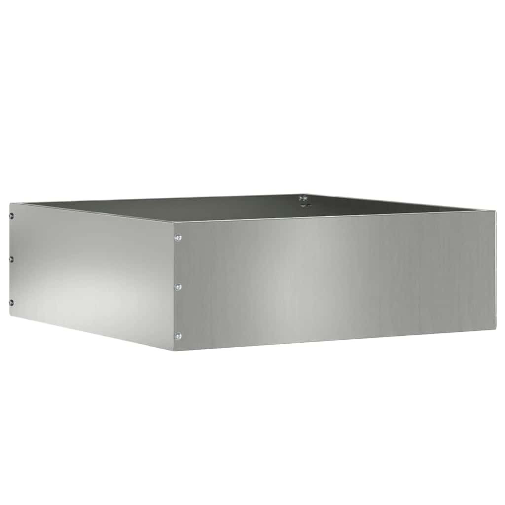 Tuinrand Zilver 40 x 40 x 13 cm Gegalvaniseerd staal is nu te koop bij PeponiXL, paradijselijk wonen!