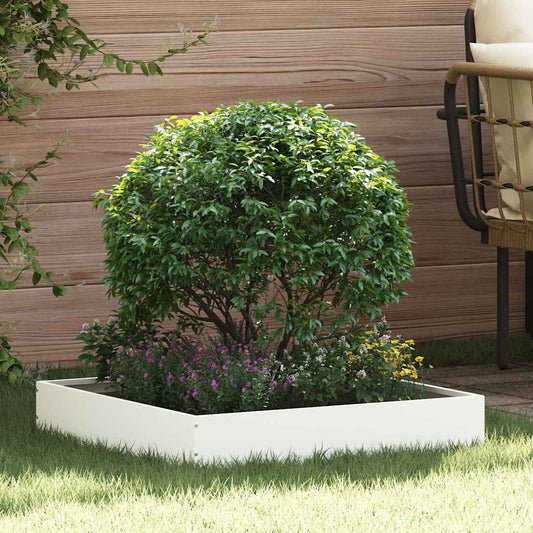 Tuinrand Wit 60 x 60 x 13 cm Staal is nu te koop bij PeponiXL, paradijselijk wonen!