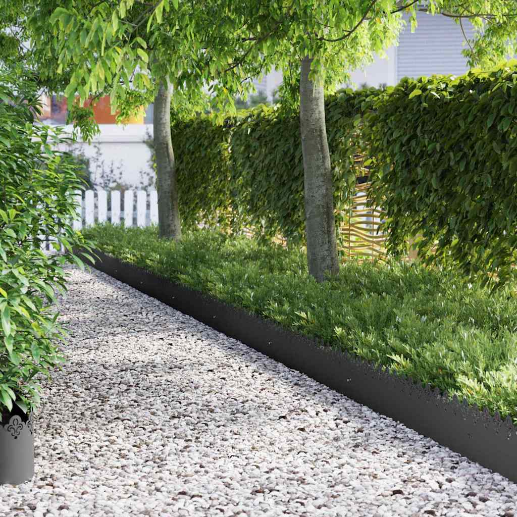 Gazonranden 30 pcs Zwart 103 x 0,05 x 22 cm Staal is nu te koop bij PeponiXL, paradijselijk wonen!