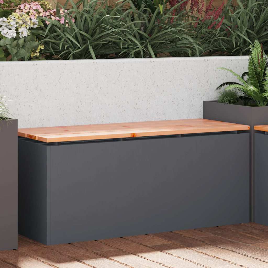 Tuinbank Antraciet 100 x 40 x 43 cm Staal is nu te koop bij PeponiXL, paradijselijk wonen!