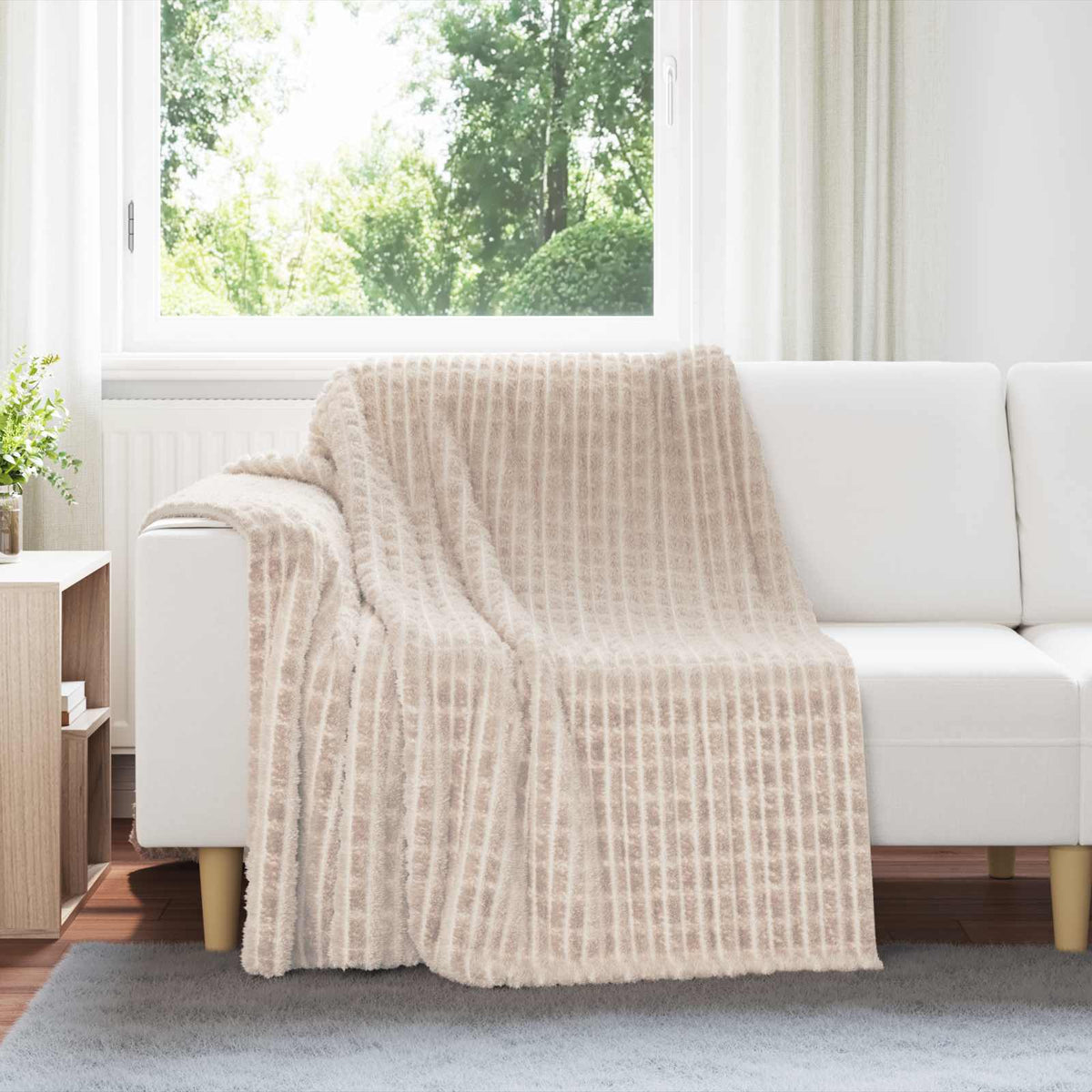 Kleden 6 pcs Beige 200 x 150 cm Fleece is nu te koop bij PeponiXL, paradijselijk wonen!