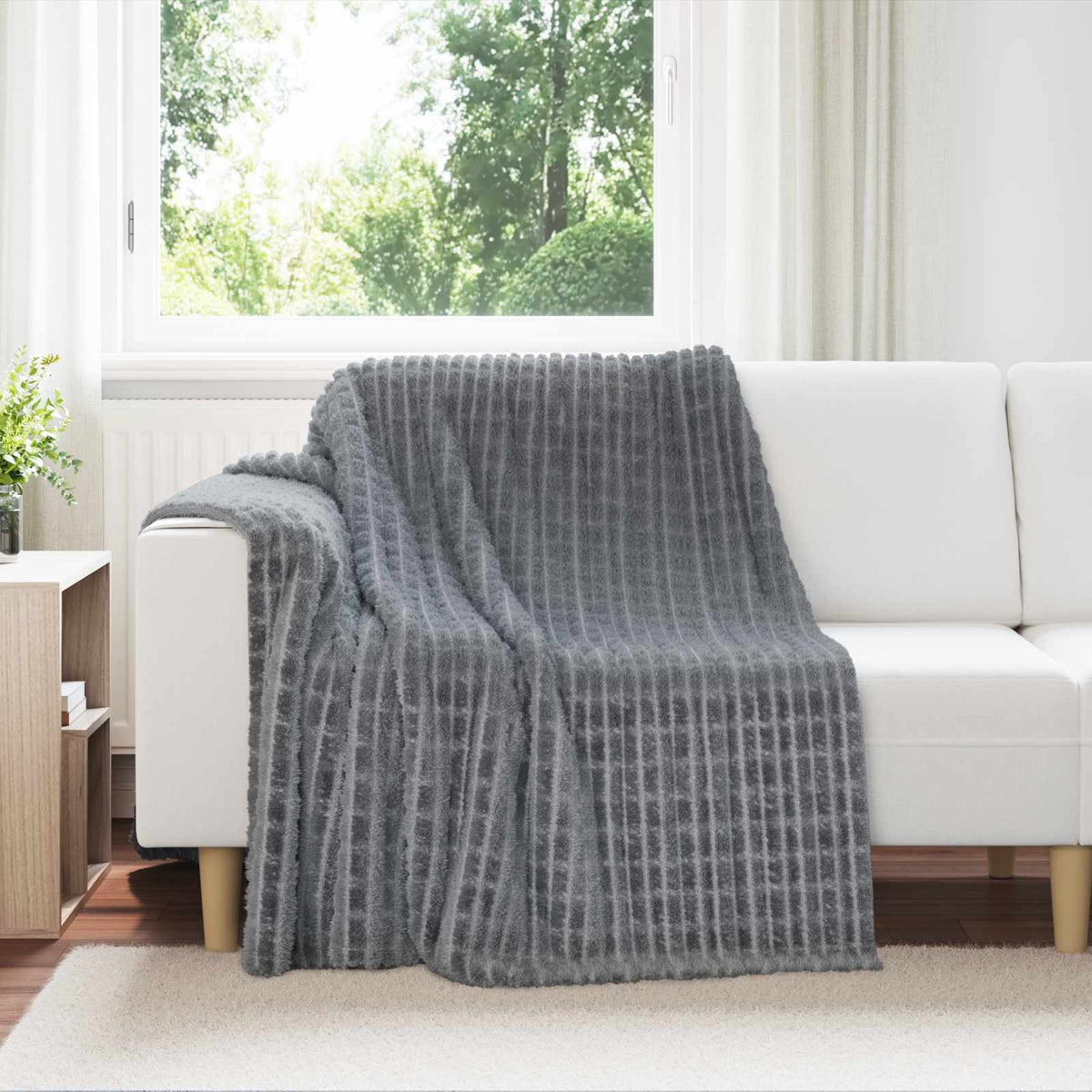 Kleden 6 pcs Donkergrijs 200 x 150 cm Fleece is nu te koop bij PeponiXL, paradijselijk wonen!