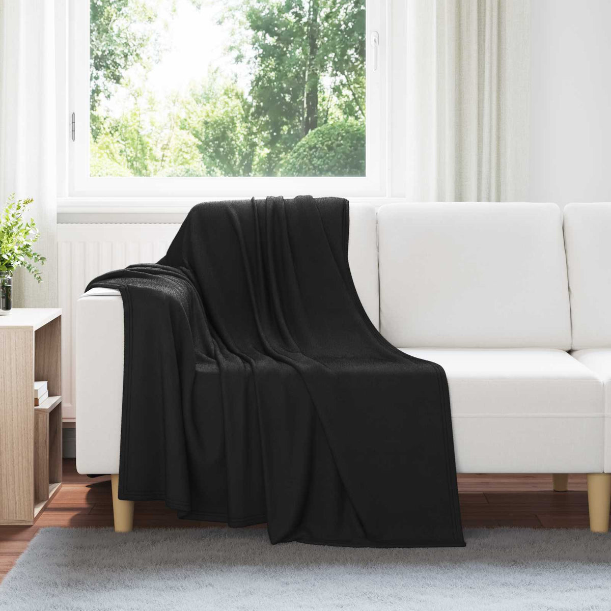Kleden 6 pcs Zwart 170 x 130 cm Fleece is nu te koop bij PeponiXL, paradijselijk wonen!