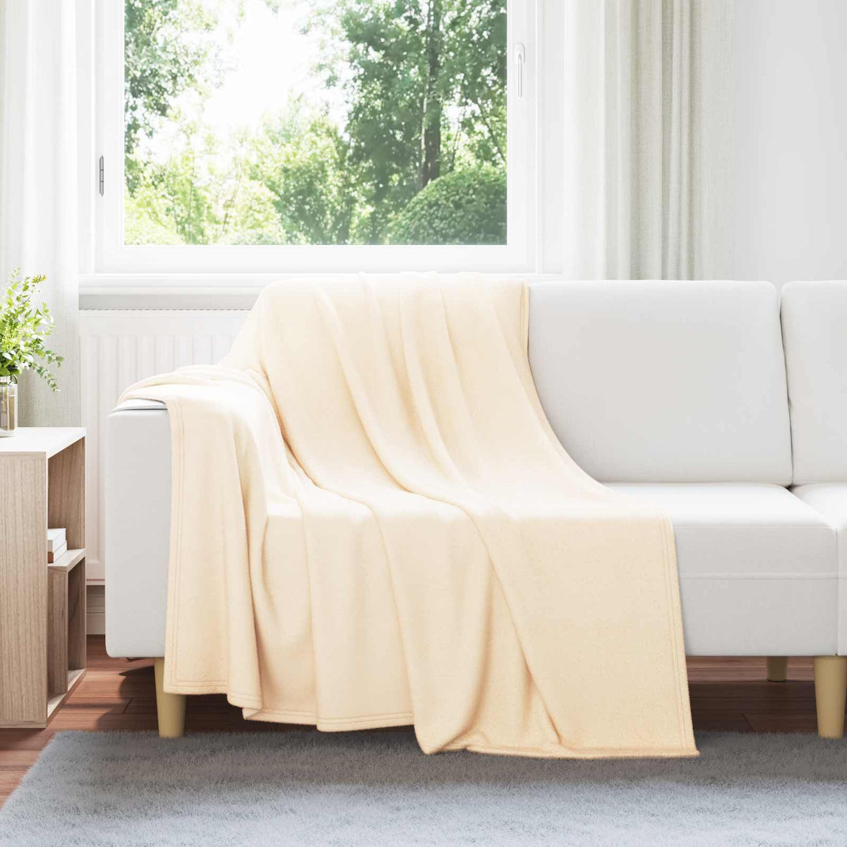 Kleden 6 pcs Crème 200 x 150 cm Fleece is nu te koop bij PeponiXL, paradijselijk wonen!