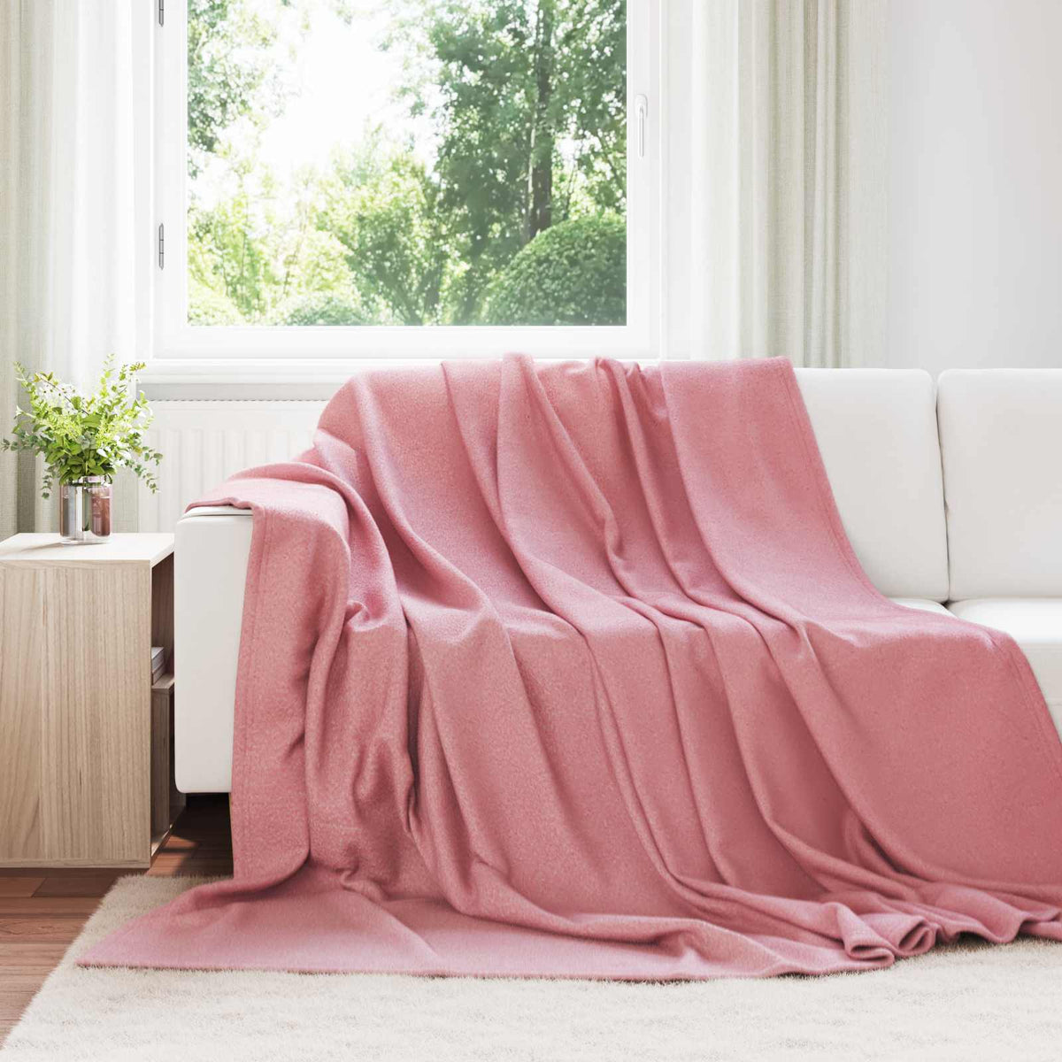 Kleden 6 pcs Roze 240 x 220 cm Fleece is nu te koop bij PeponiXL, paradijselijk wonen!