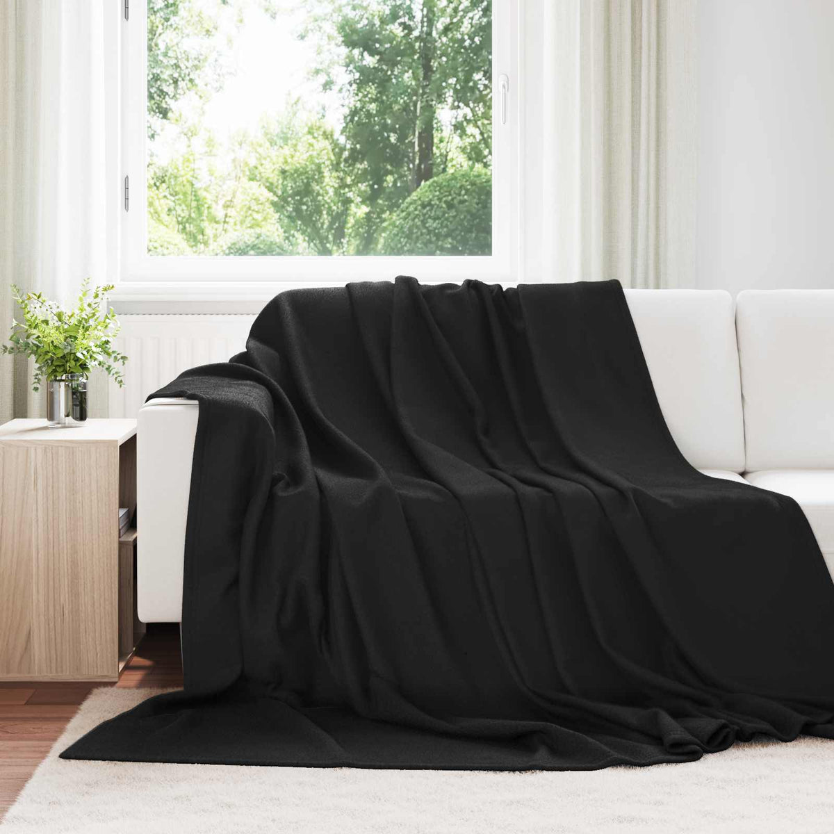 Kleden 24 pcs Zwart 270 x 240 cm Fleece is nu te koop bij PeponiXL, paradijselijk wonen!