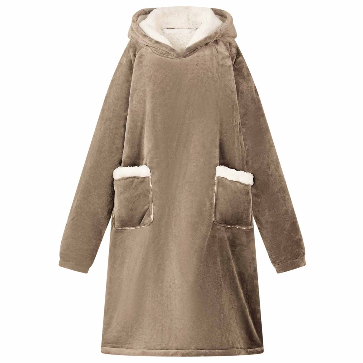 Deken hoodie Kameel L Fleece en Flanel is nu te koop bij PeponiXL, paradijselijk wonen!