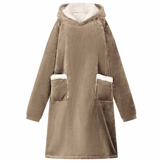Deken hoodie Kameel L Fleece en Flanel is nu te koop bij PeponiXL, paradijselijk wonen!