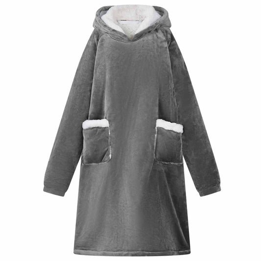 Deken hoodie Donkergrijs L Fleece en Flanel is nu te koop bij PeponiXL, paradijselijk wonen!