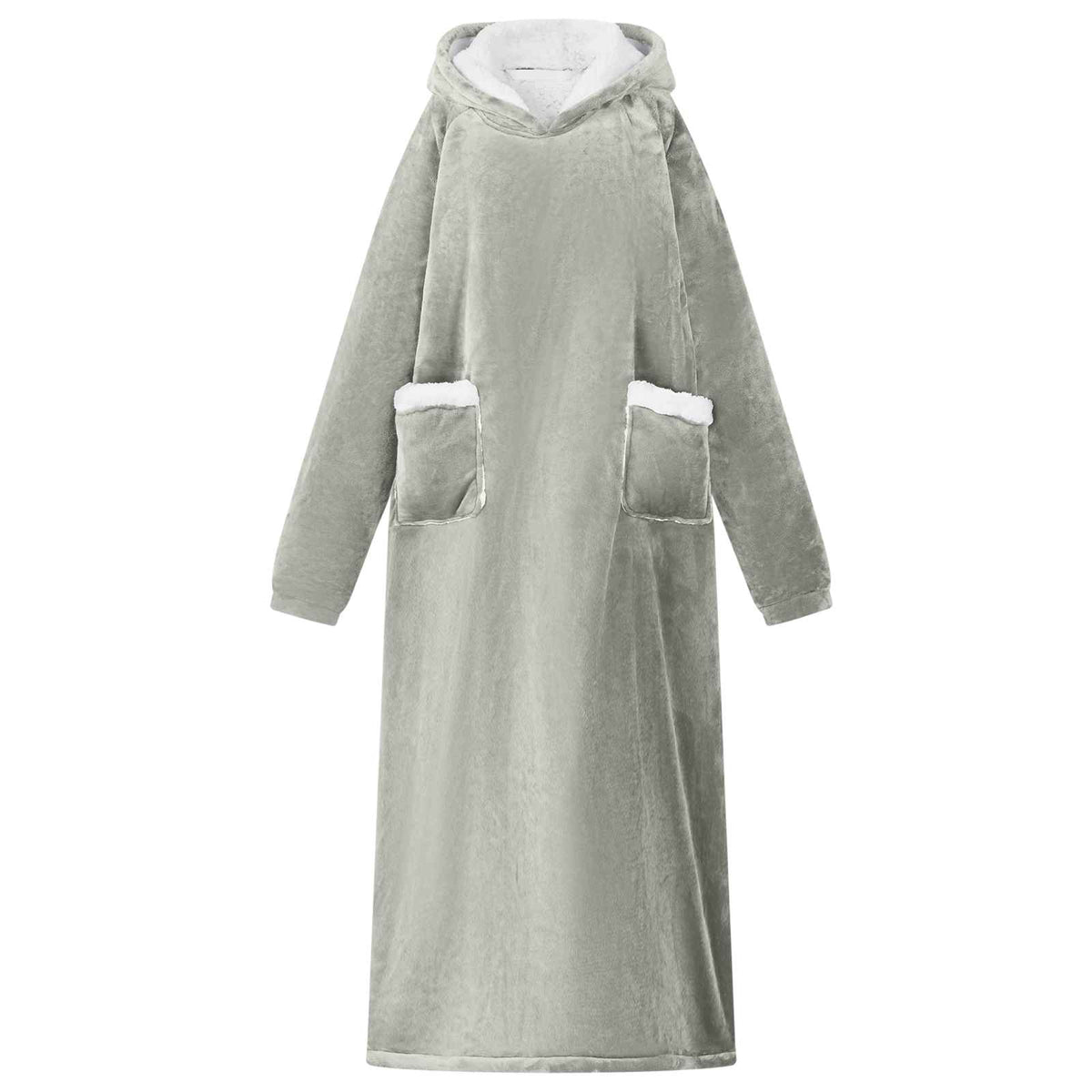 Deken hoodie Grijs M Fleece en Flanel is nu te koop bij PeponiXL, paradijselijk wonen!