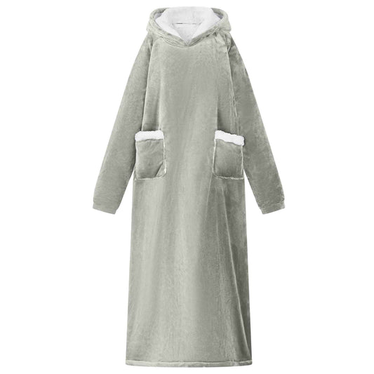 Deken hoodie Grijs M Fleece en Flanel is nu te koop bij PeponiXL, paradijselijk wonen!