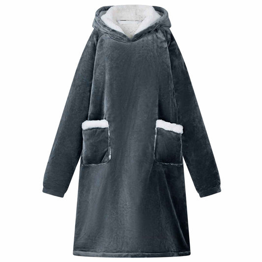 Deken hoodie Marineblauw M Fleece en Flanel is nu te koop bij PeponiXL, paradijselijk wonen!