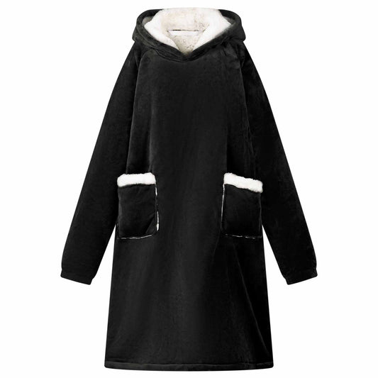 Deken hoodie Zwart M Fleece en Flanel is nu te koop bij PeponiXL, paradijselijk wonen!