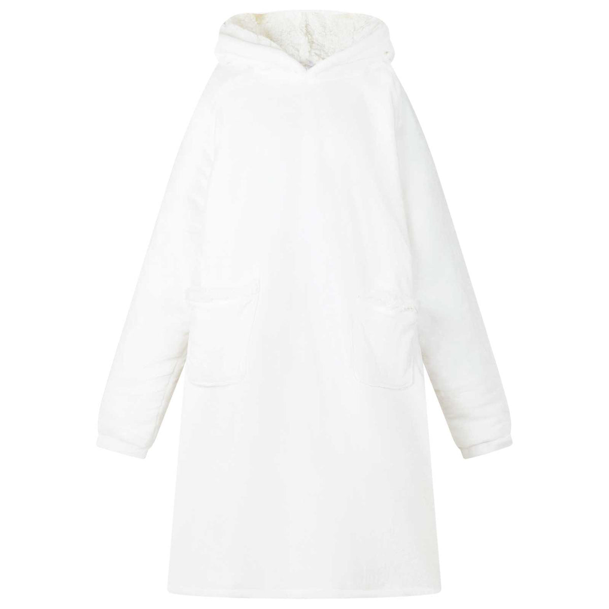 Deken hoodie Wit M Fleece en Flanel is nu te koop bij PeponiXL, paradijselijk wonen!